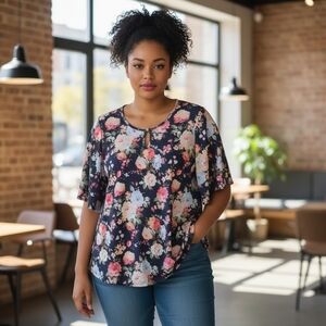 Monnuro   Floral print Swing top Size 5X